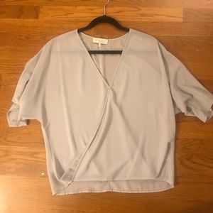 Grey sheer top/blouse